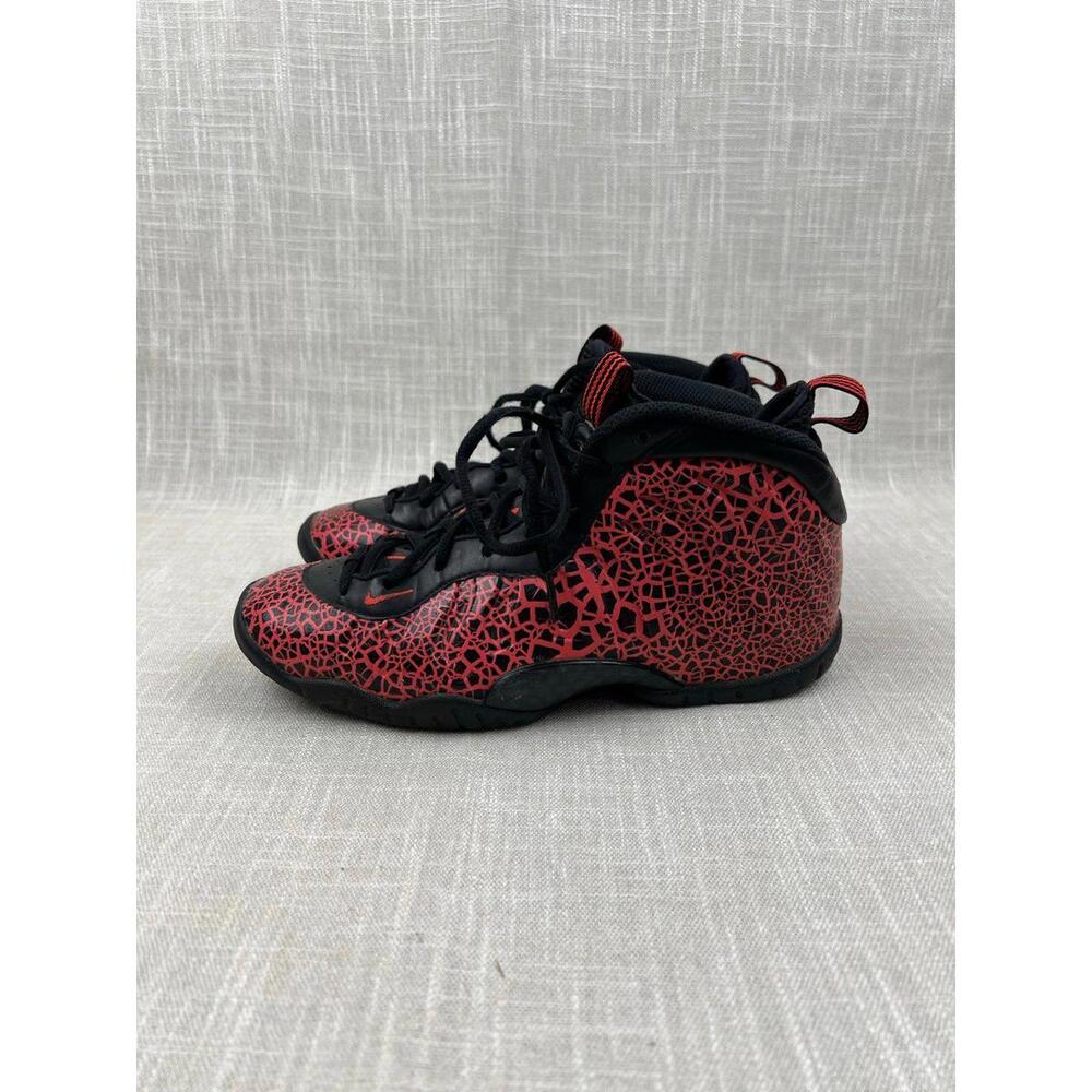 Nike Little Posite One GS Red Black Basketball Shoes‎ Size 6Y